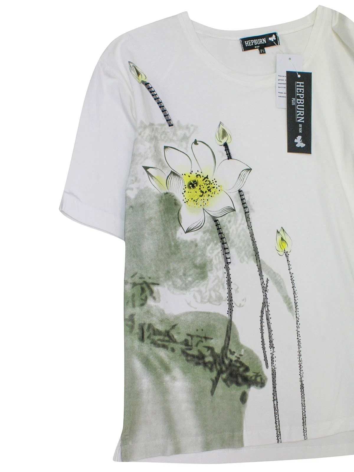 Women’s White Cotton Rich Embroidered Floral Top