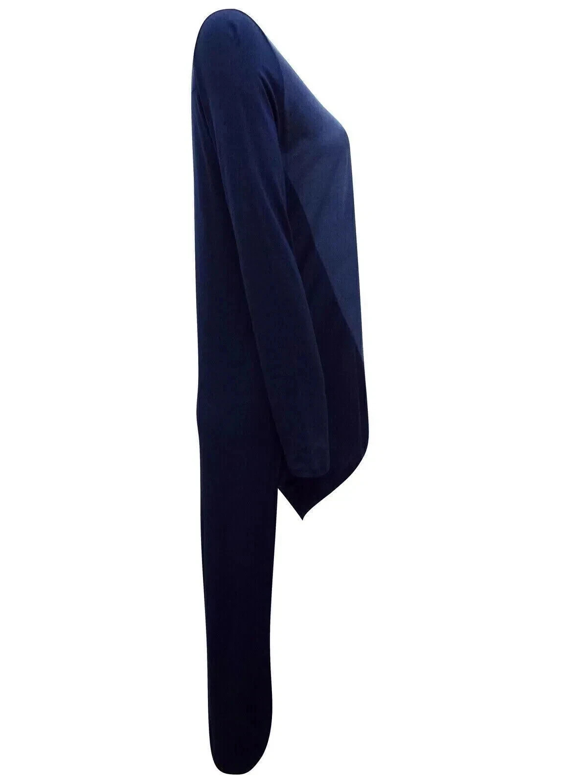 First Avenue Women’s Navy Blue Contrast Panel Dip Hem Tunic