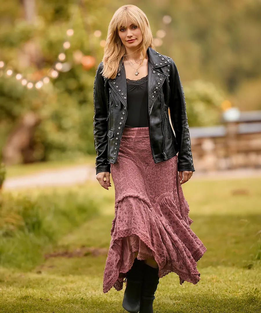 Joe Browns Boutique Premium Lace Maxi Skirt – Dusty Pink