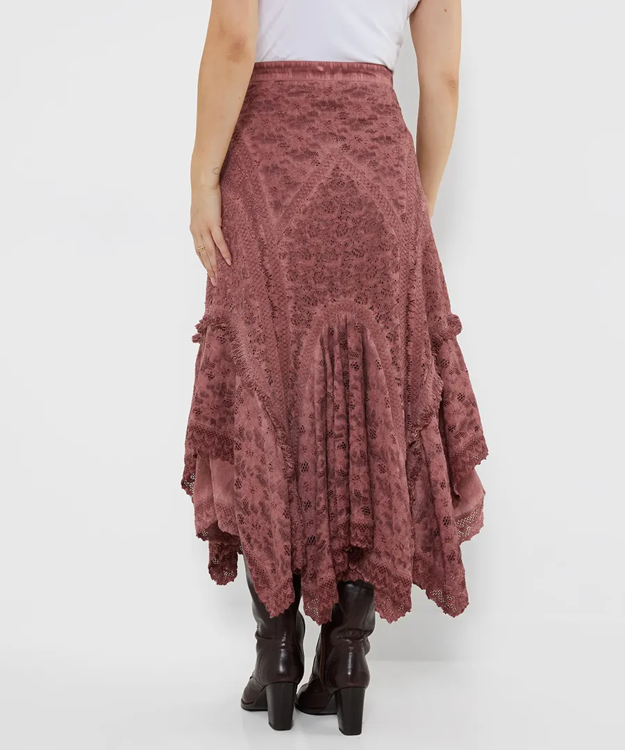 Joe Browns Boutique Premium Lace Maxi Skirt – Dusty Pink