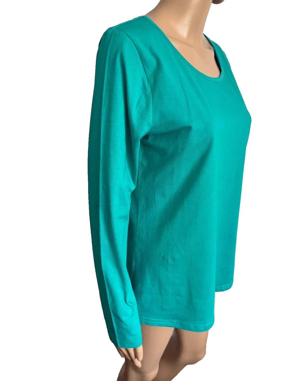 BPC Long Sleeve Cotton Jersey Top – Emerald Green