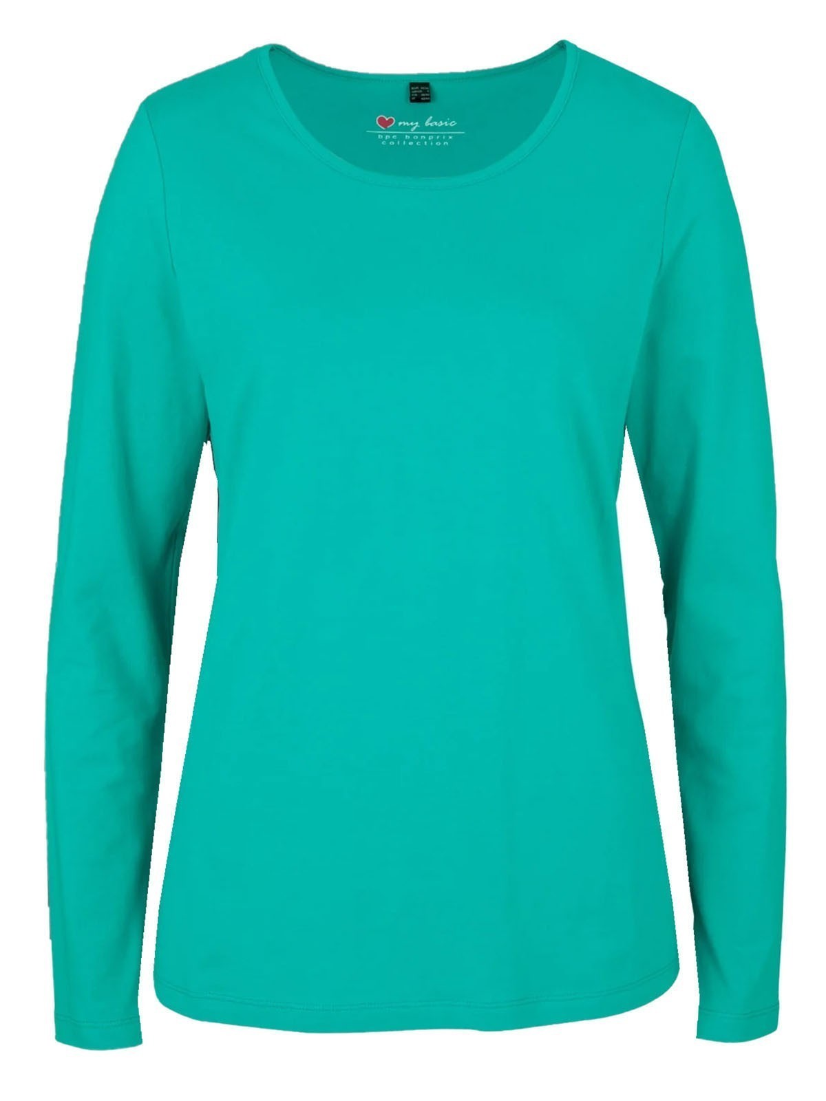 BPC Long Sleeve Cotton Jersey Top – Emerald Green