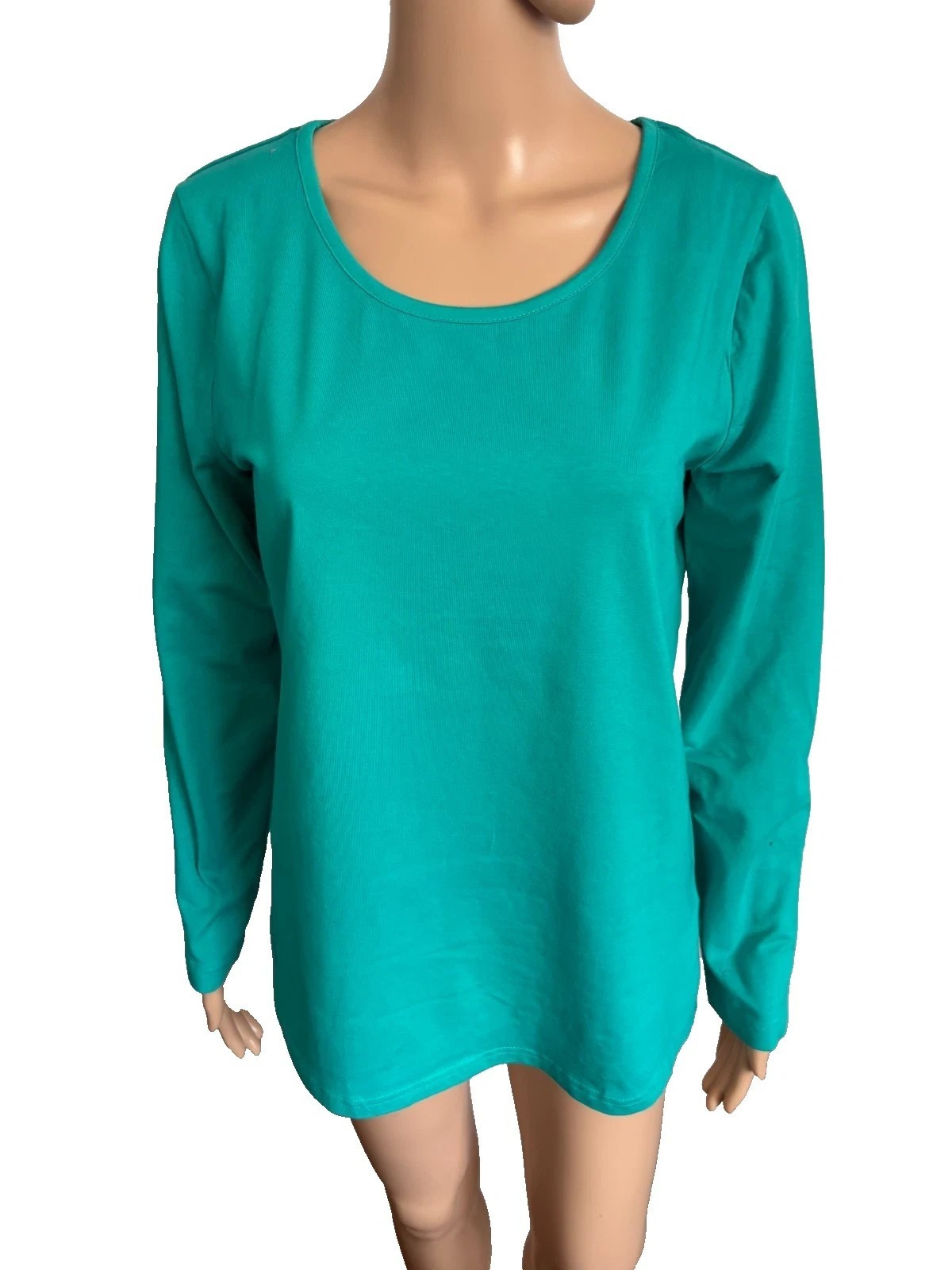 BPC Long Sleeve Cotton Jersey Top – Emerald Green