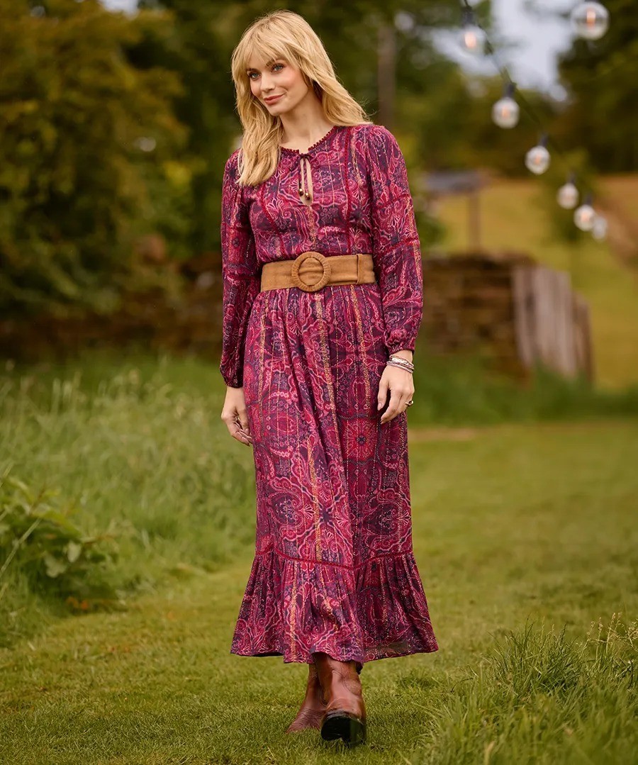 Joe Browns Beautifully Boho Paisley Maxi Dress – Red