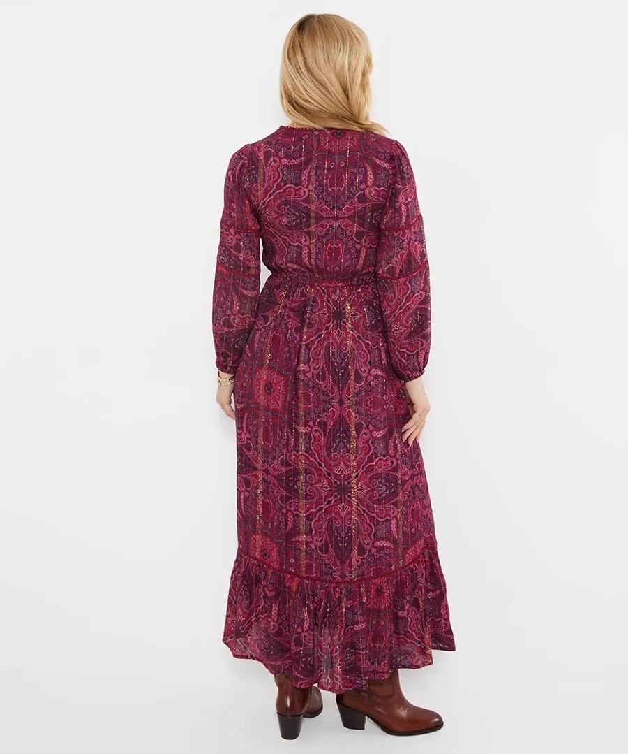 Joe Browns Beautifully Boho Paisley Maxi Dress – Red
