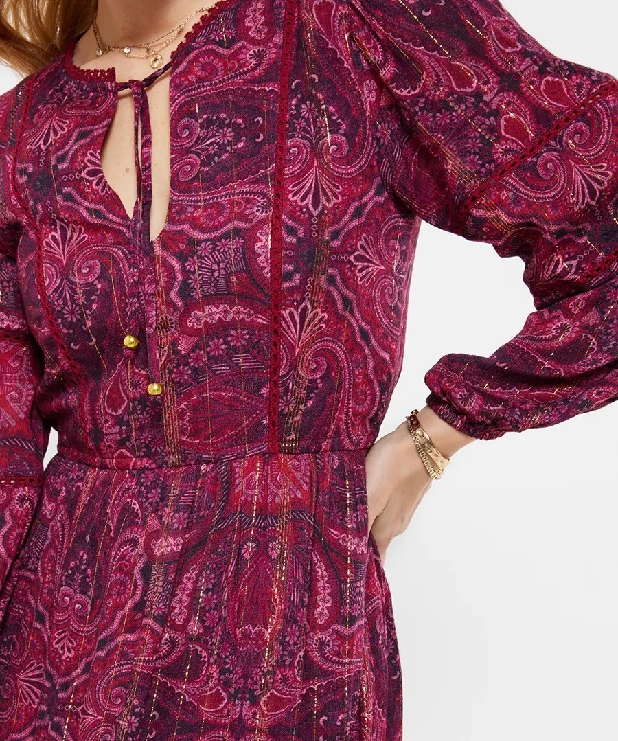 Joe Browns Beautifully Boho Paisley Maxi Dress – Red