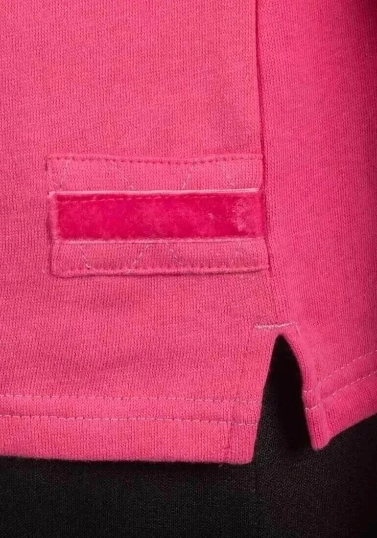 Women’s Pink Cotton Quarter Zip Sweatshirt