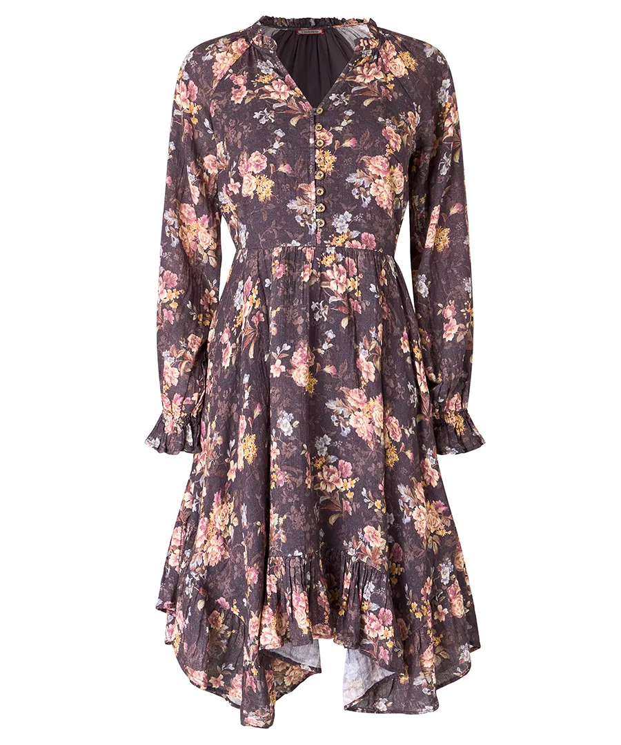 Joe Browns Antique Florals Dippy Hem Midi Dress