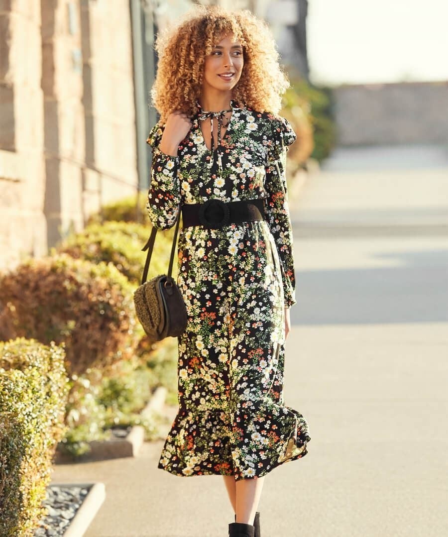 Joe Browns Black Forest Floral Maxi Dress