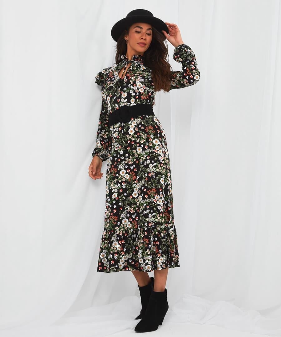 Joe Browns Black Forest Floral Maxi Dress