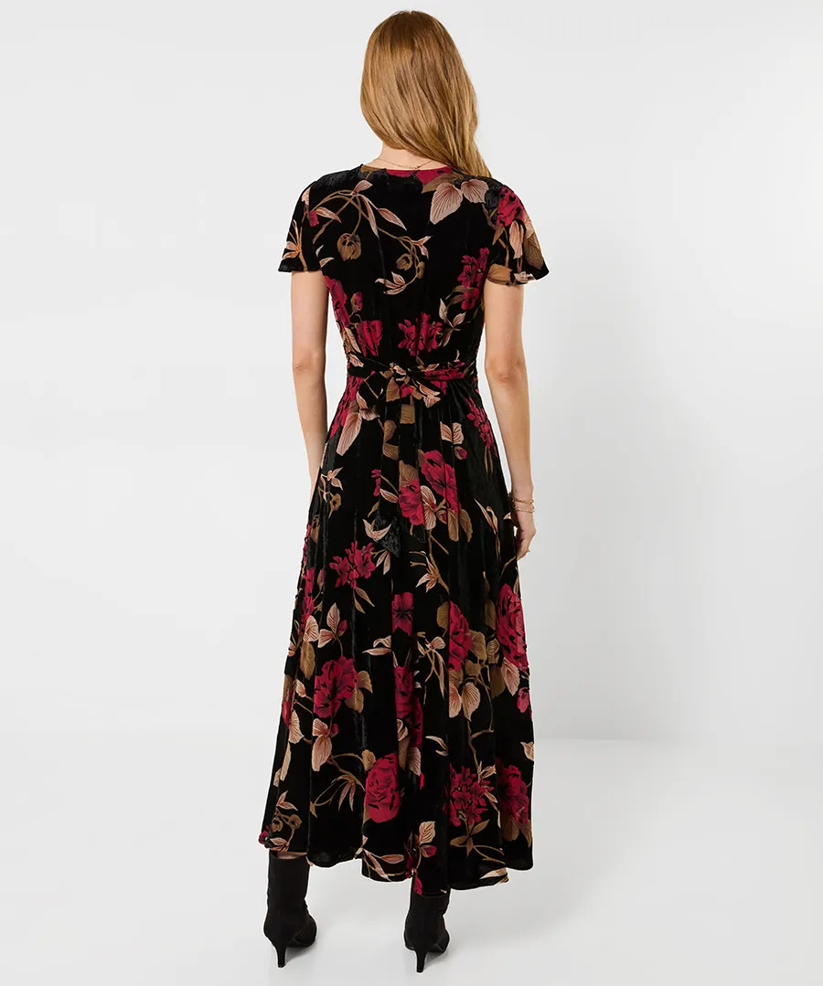 Joe Browns Make A Statement Devore Maxi Dress – Black Floral