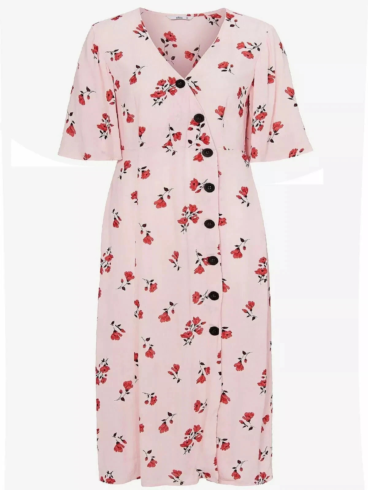 Ellos Women’s Pink Floral Midi Dress