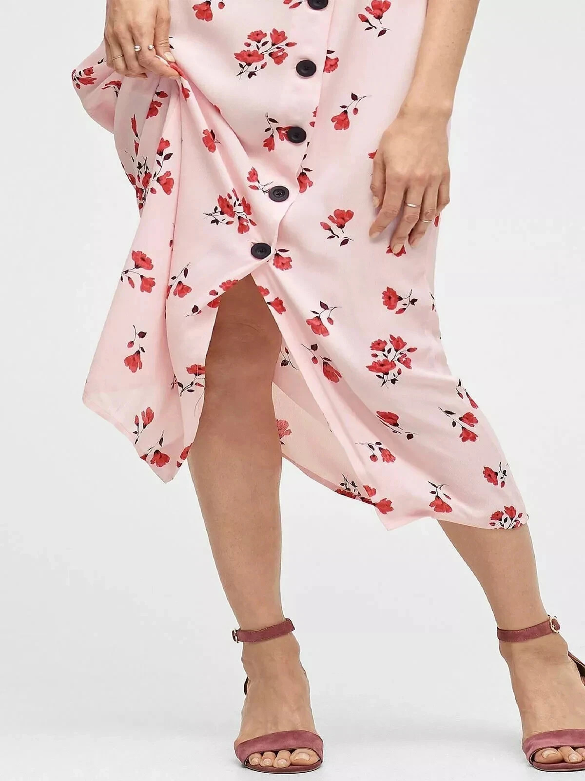 Ellos Women’s Pink Floral Midi Dress