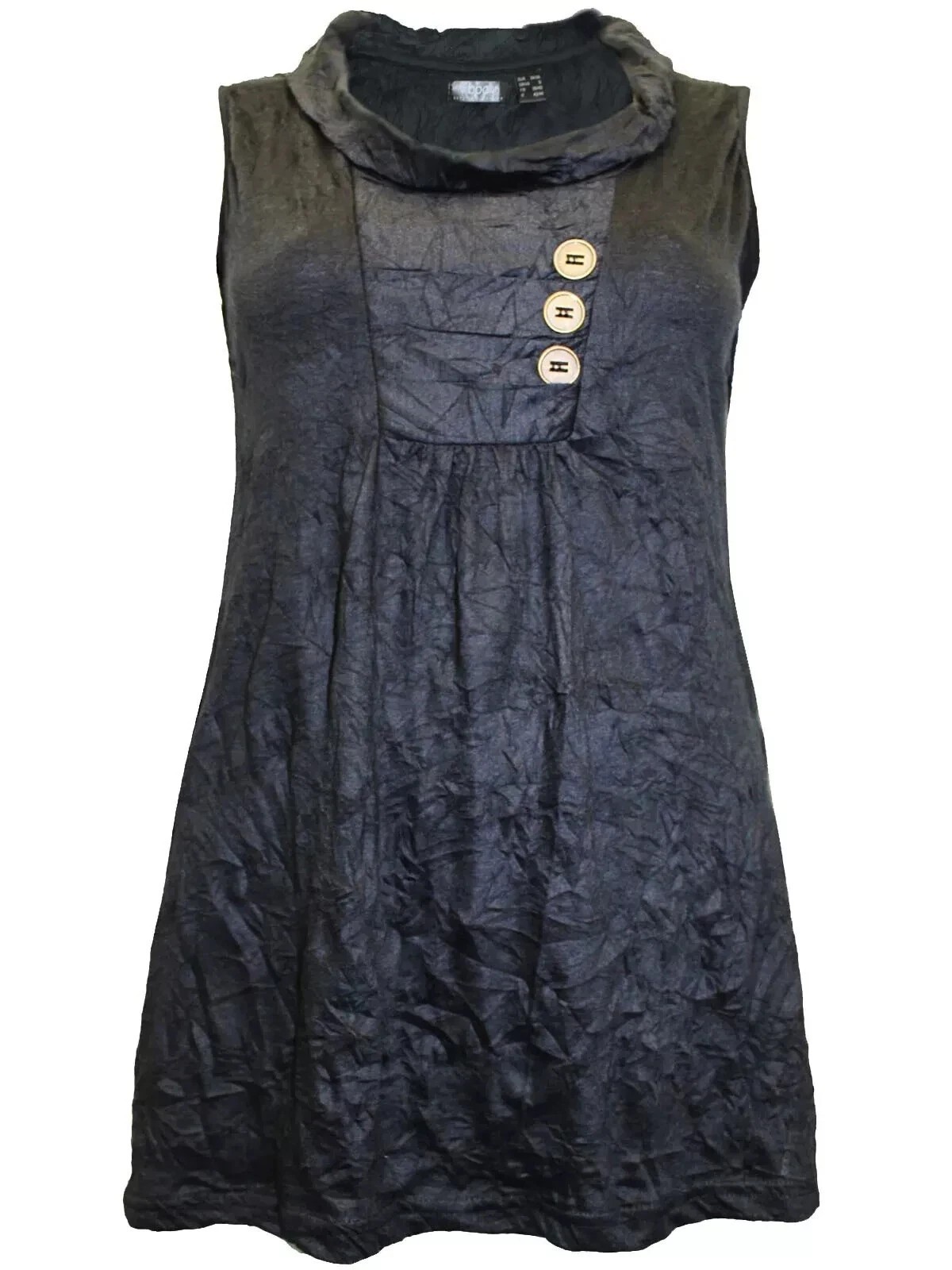 BPC Women’s Black Sleeveless Cowl Neck Tunic Top