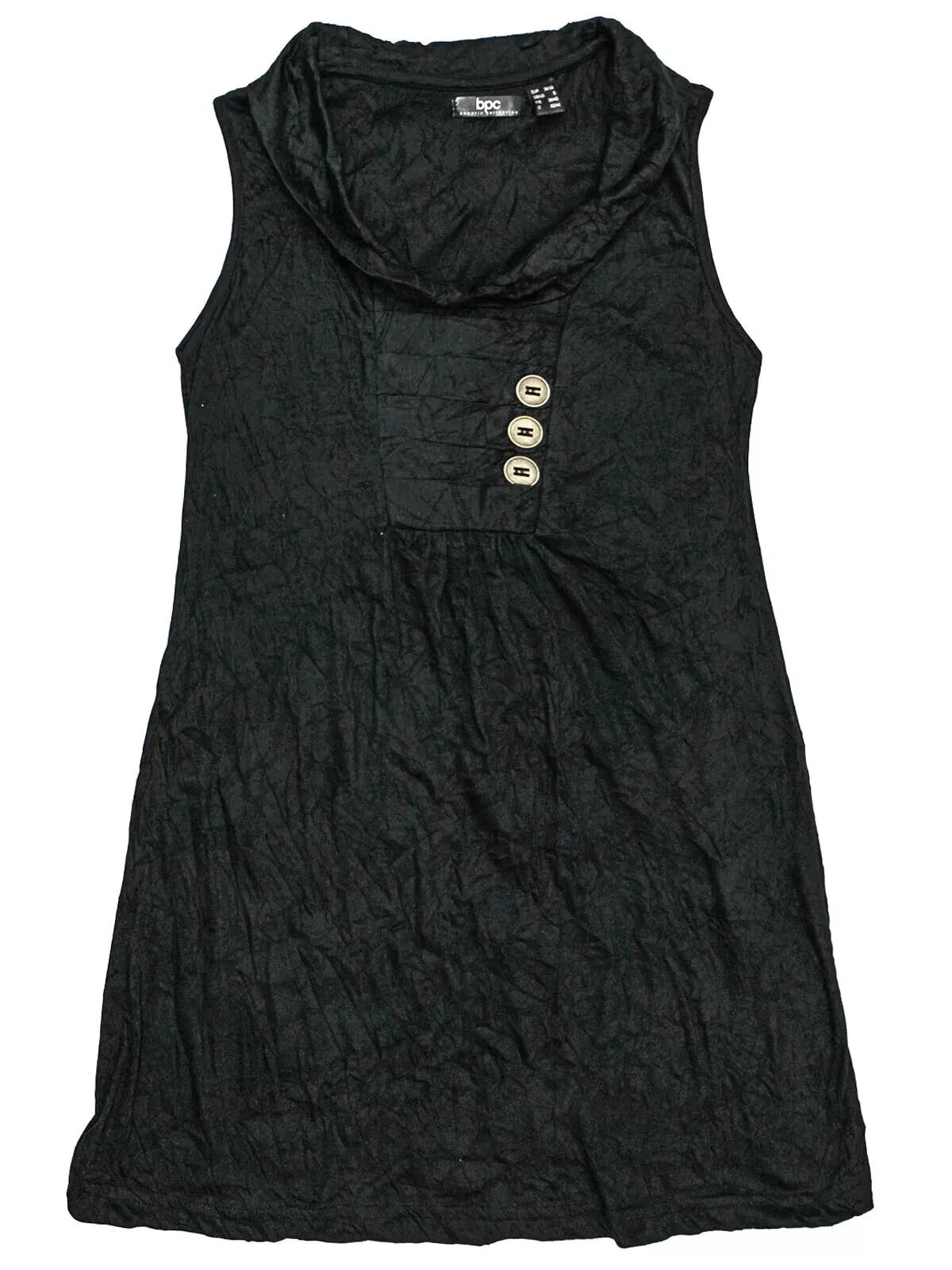 BPC Women’s Black Sleeveless Cowl Neck Tunic Top
