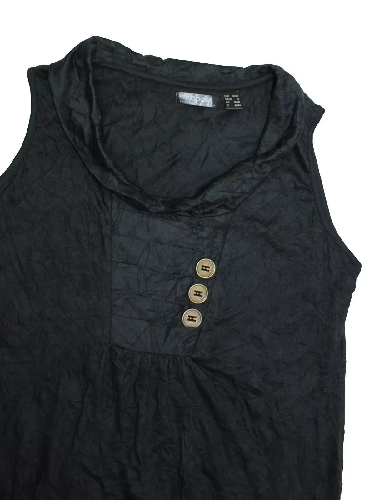 BPC Women’s Black Sleeveless Cowl Neck Tunic Top