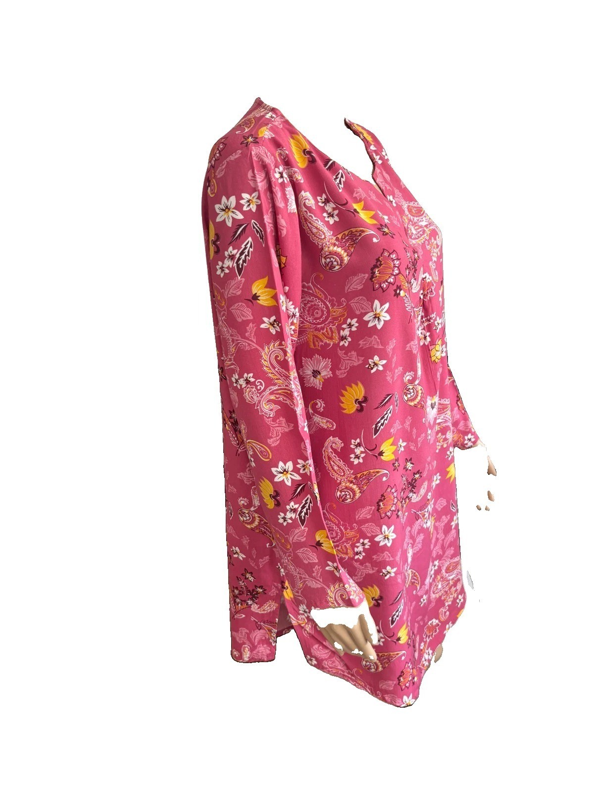 Blancheporte Women’s Pink Floral Longline Tunic Top