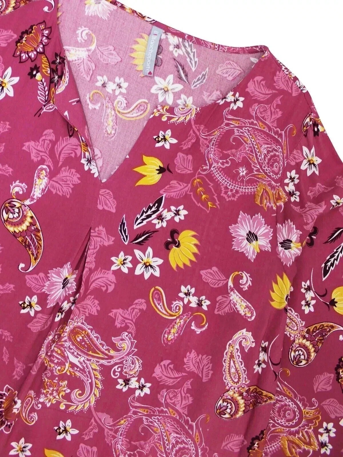 Blancheporte Women’s Pink Floral Longline Tunic Top