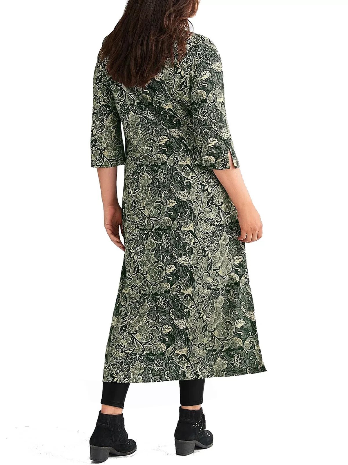 Joelle by Ellos Paisley Maxi Dress – Olive Green