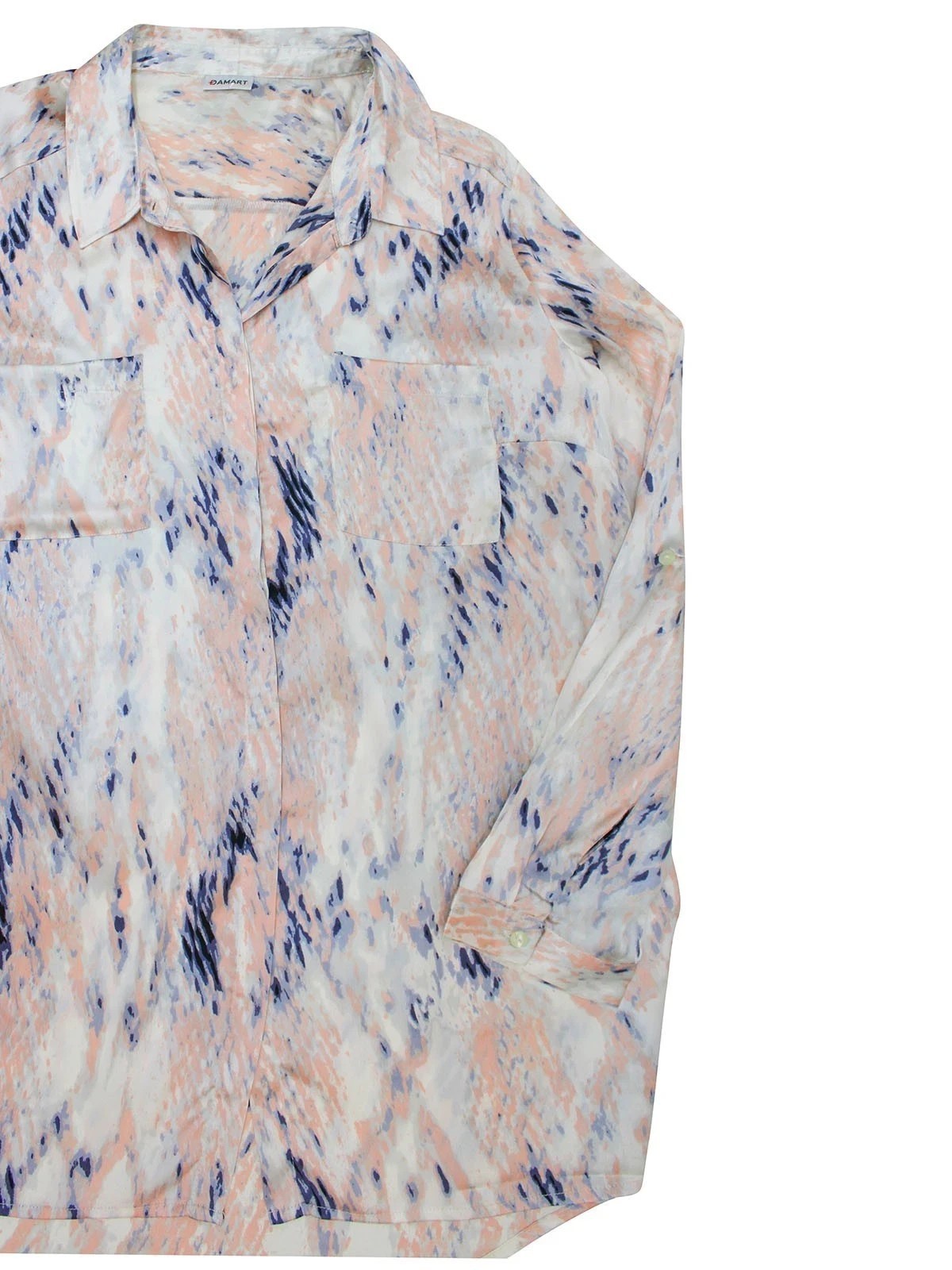 Damart Women’s Pink Patterned Satin Blouse